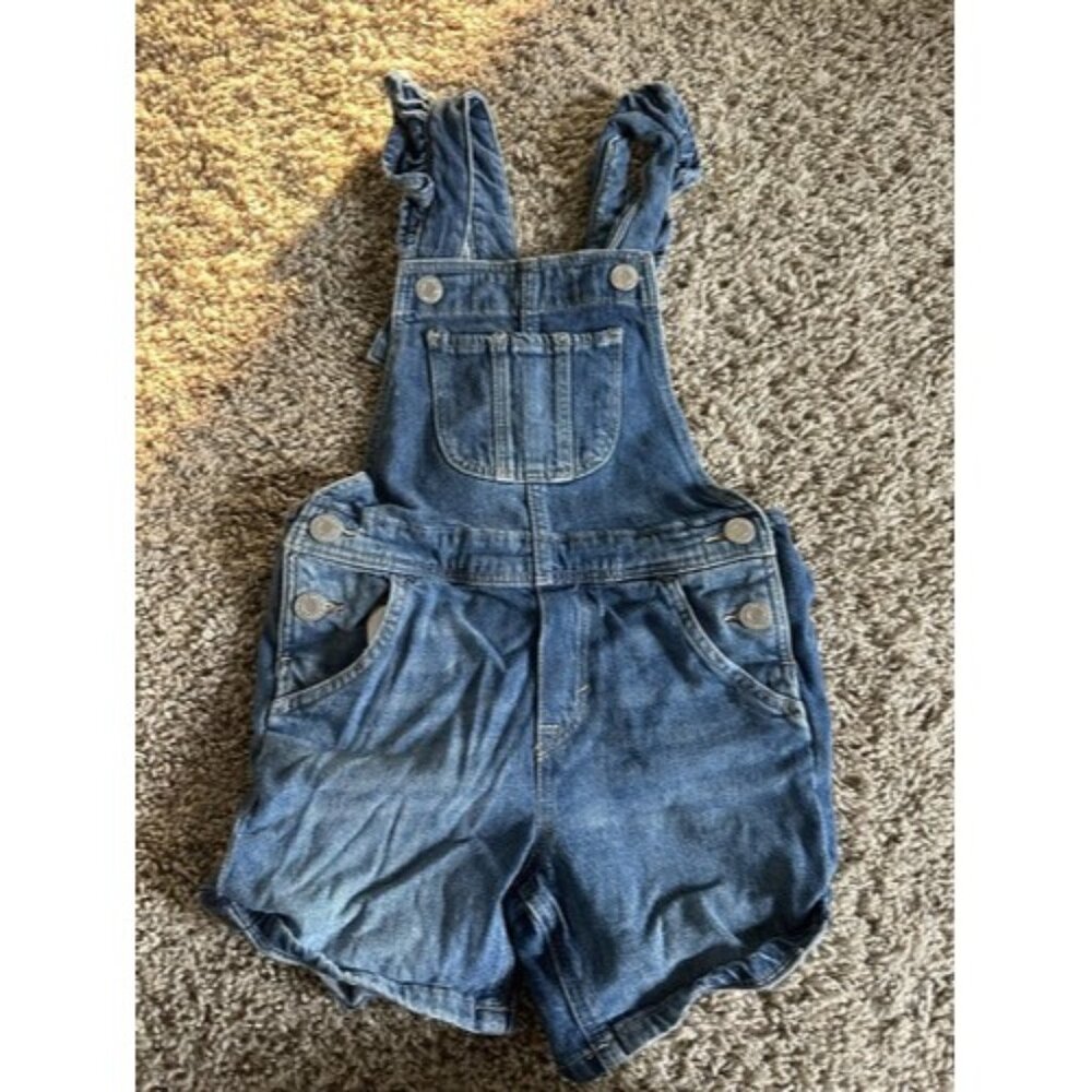 H&M Denim Girls Overalls Blue Denim Jeans Size 5T One Piece